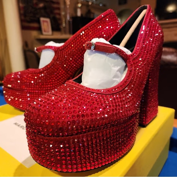 Marc Jacobs Glittering Red Platform Shoes - Picture 8 of 13